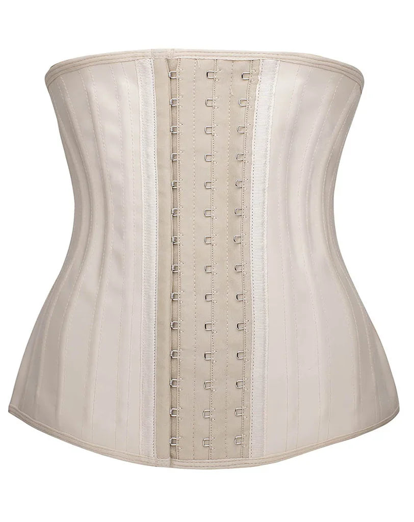 YIANNA Women Latex Waist Trainer 25 Steel Bones 3 Row Hooks