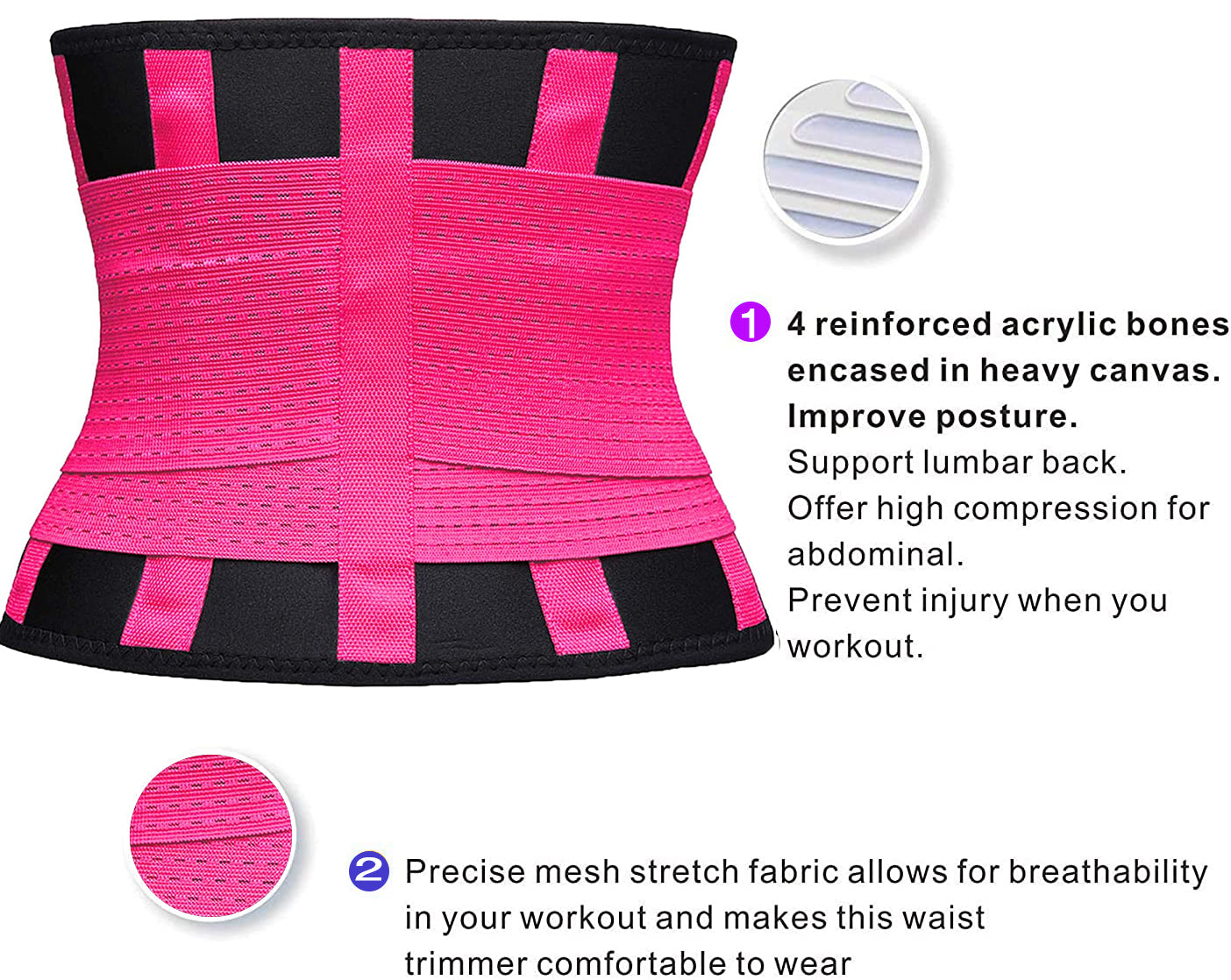 YIANNA Waist Trainer Belt Waist Cincher Trimmer